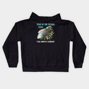 Entomology Cicada Fest Year Of The Cicada 2024 Cicada Lovers Kids Hoodie